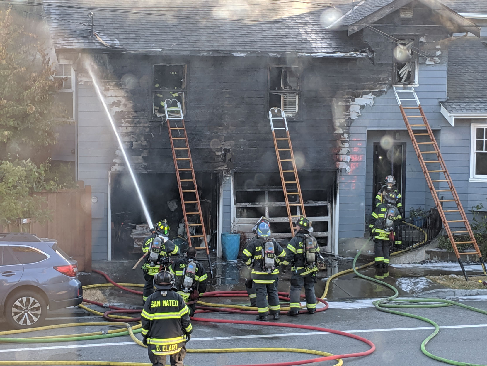 Fire at 730 E. Fifth Ave. in San Mateo